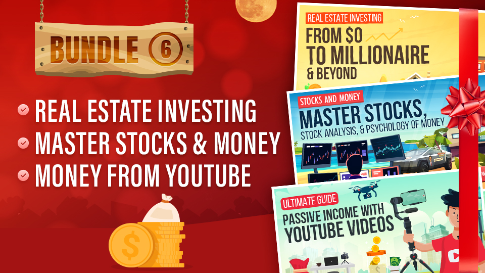 Product image for Bundle Six: Real Estate, Stocks, & Youtube.