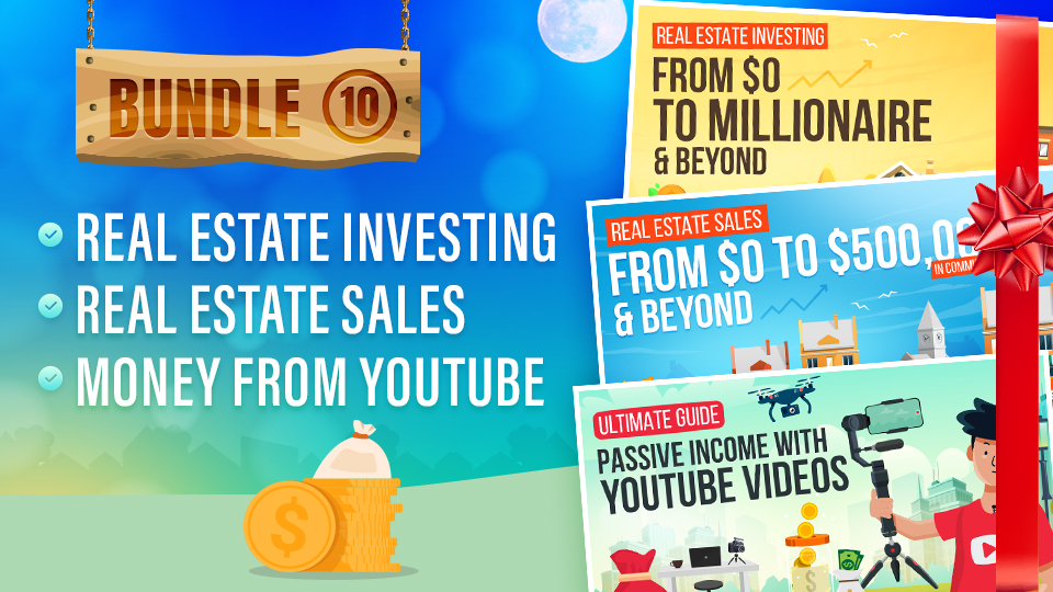 Product image for Bundle Ten: Real Estate Investing, Youtube, & Sales.