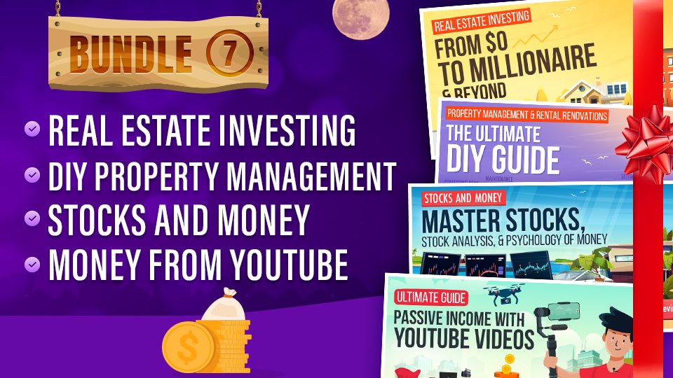 Product image for Bundle Seven: Real Estate, Management & Renovations, Stocks, & Youtube.