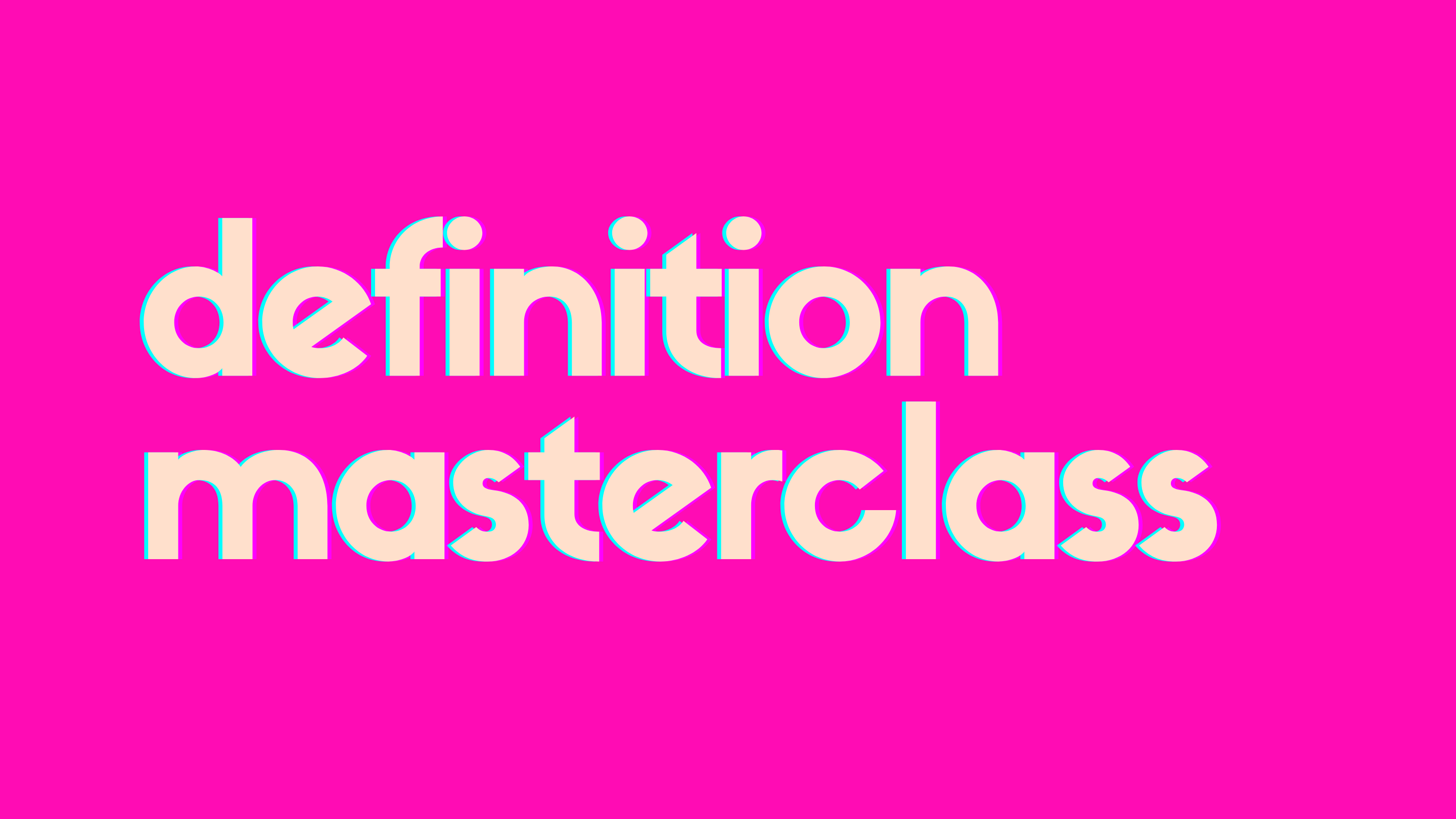 Product image for Definition Masterclass